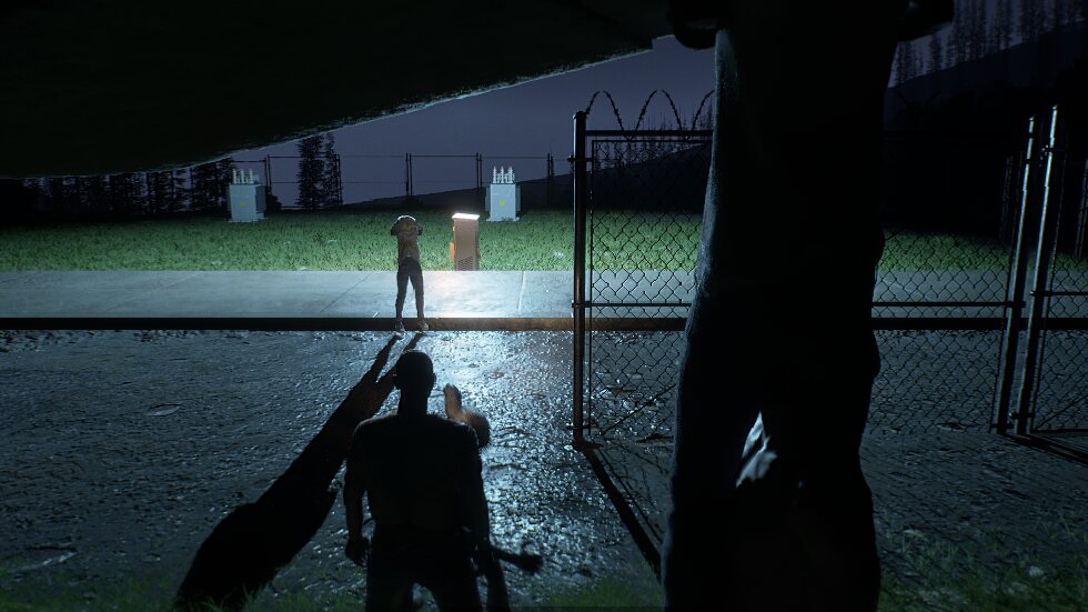 The power comes back on: a Sleepless under the work lamp, and a body that just rose.