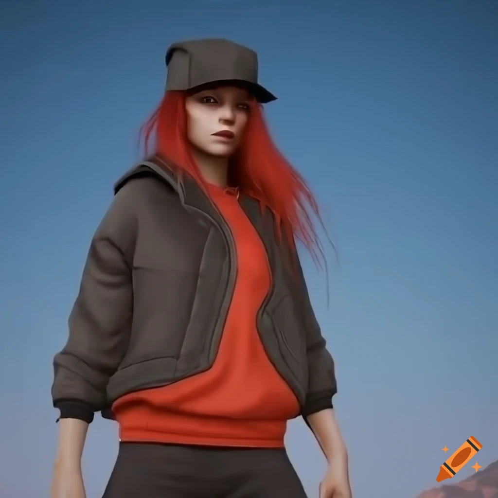 craiyon_235711_Unreal_engine_5_portrait_of_pale_white_skinned__red_long_haired_and_red_eyed_sci_fi_e